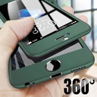 Чехол для iPhone 12 Pro, чехол с полным покрытием 360 градусов для iPhone 11 12 Mini XR XS Max X 8 7 6 6S Plus SE 2020, чехлы для телефонов со стеклом