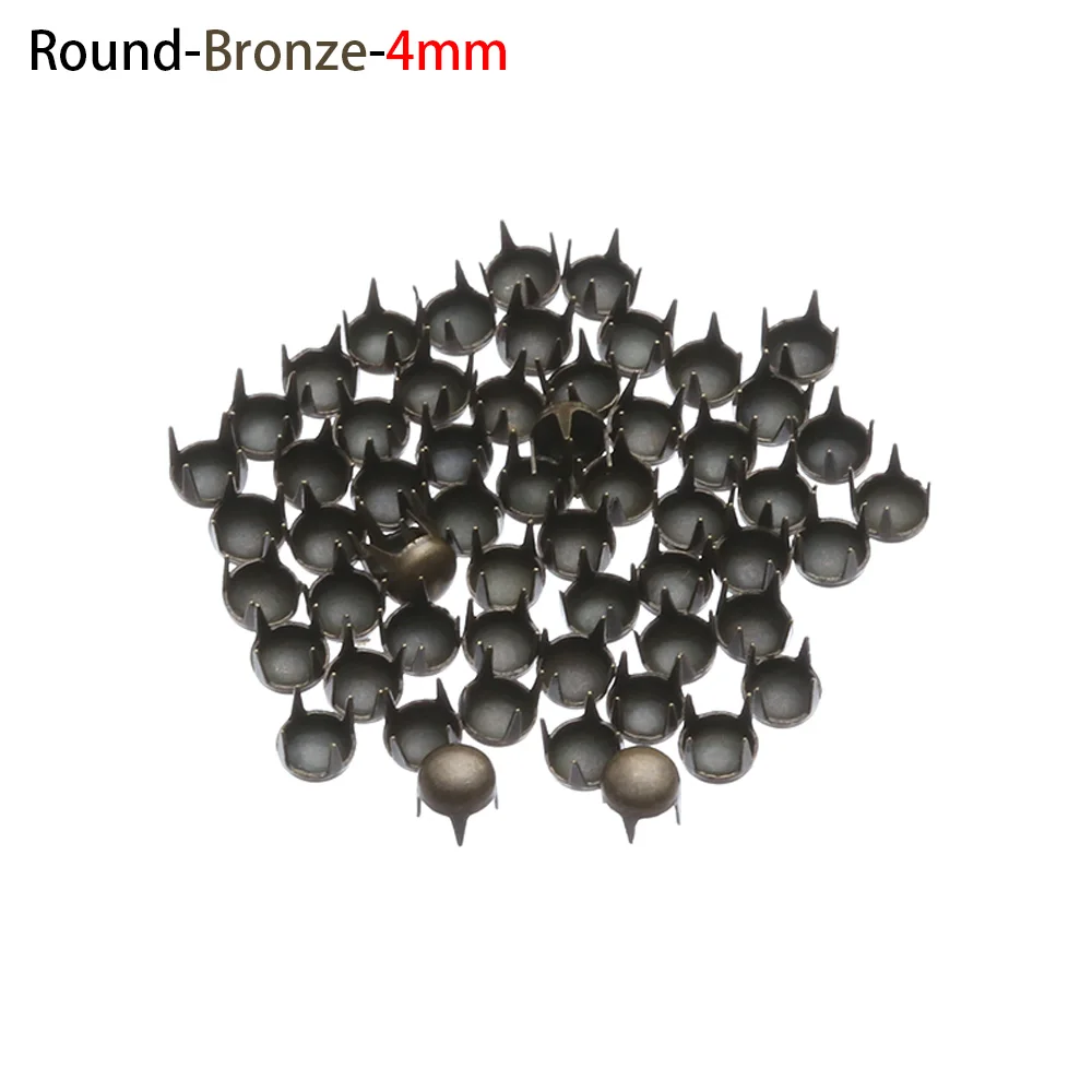 Round-Bronze-4mm 50 шт ультра-маленькие металлические пряжки для куклы, одежда для детей 4/5 мм супер мини Star/круглый Форма сумки пряжки ювелирные изделия DIY кукла кнопки аксессуары для куклы - Цвет: Round-Bronze-4mm