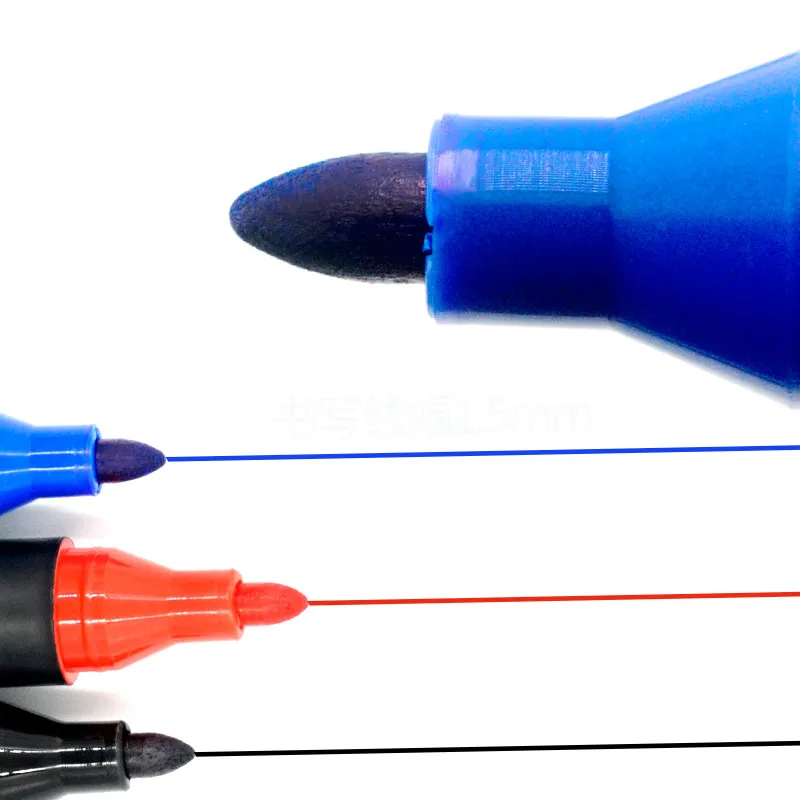 Постоянный маркер Deli большой емкости Черный Масляный линейная ручка с крючком