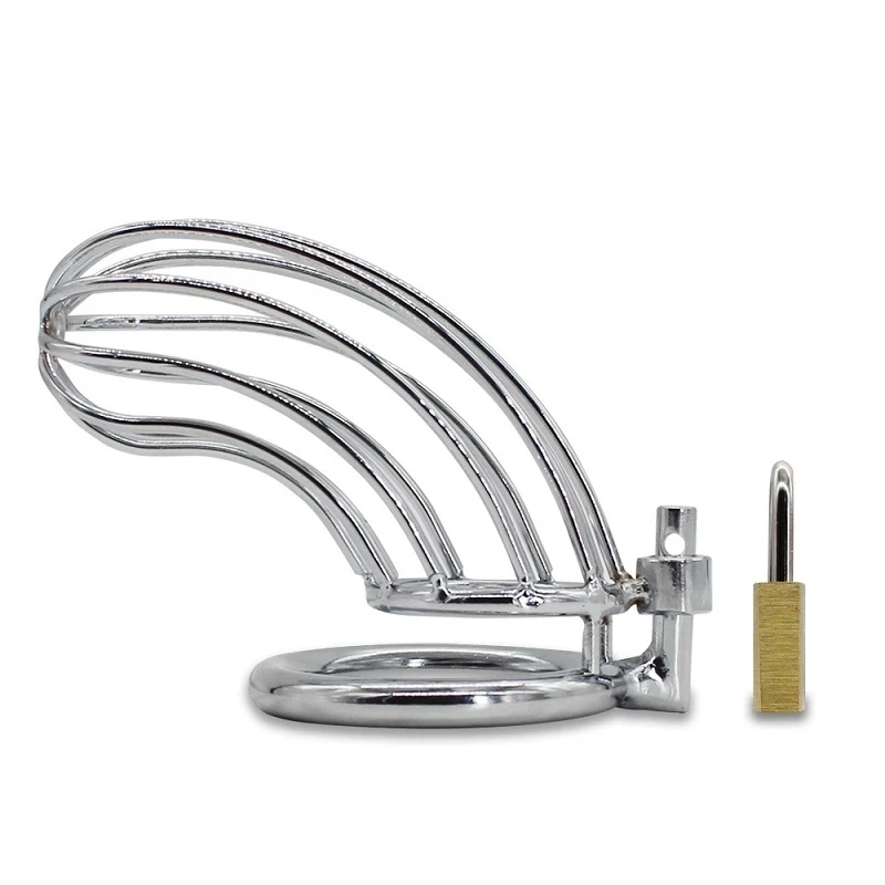 Большая классическая металлическая клетка верности Мужские Кольца для пениса