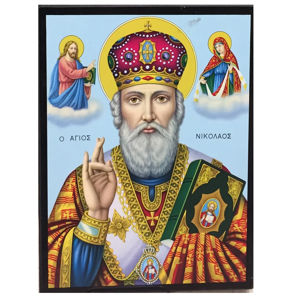 

Home art Diamond Painting Religion Icon of St. Nicholas Portrait DIY Diamond Embroidery Square Round Diamond Mosaic rhinestone