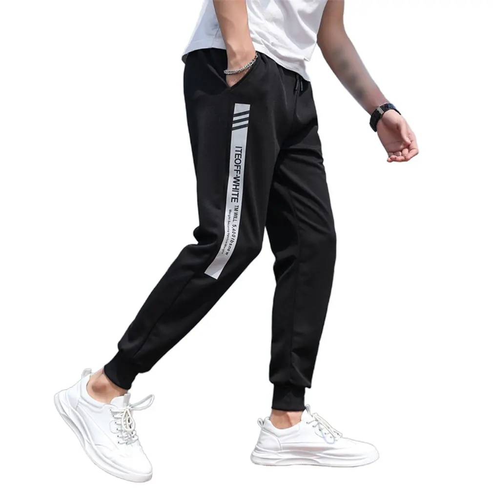 

Men's Side Pockets Cargo Harem Pants 2020 Ribbons Black Hip Hop Casual Male Joggers Trousers Fashion Casual Streetwear Pants