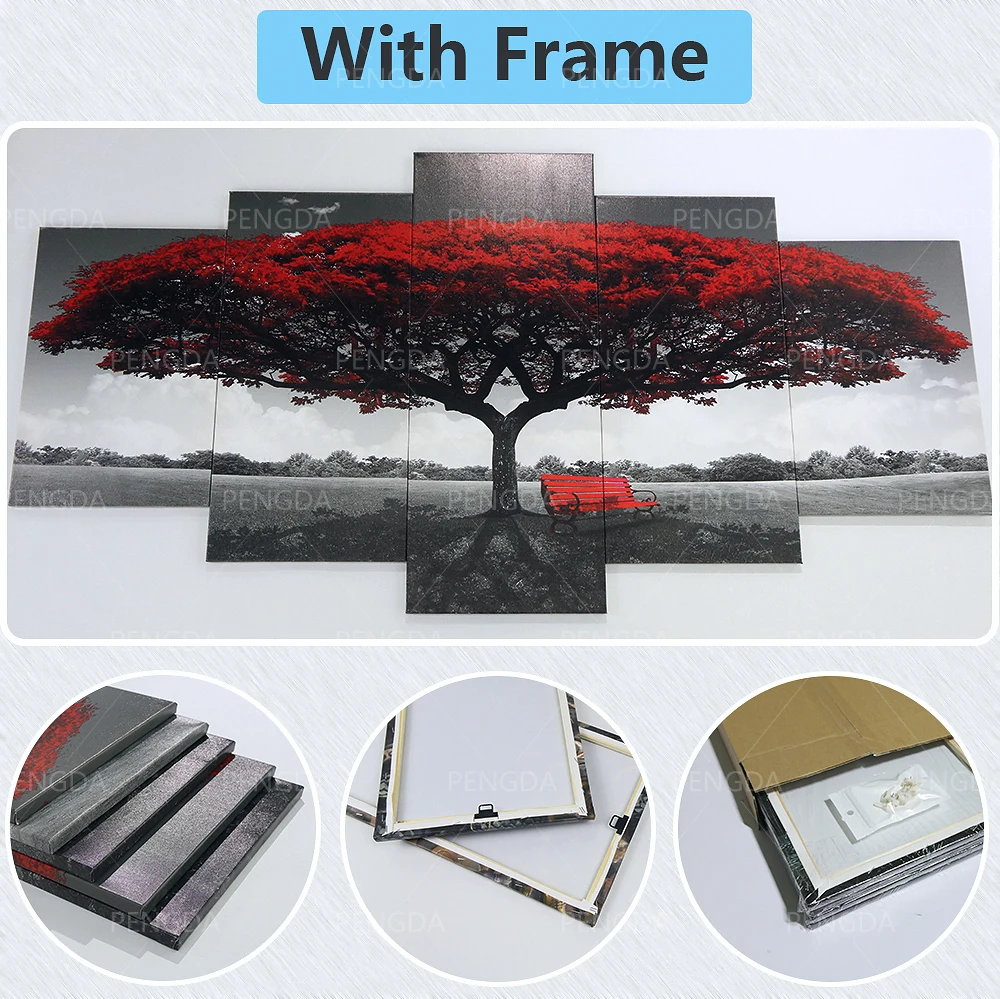 

HD Printed Black Clover Canvas Painting Wall Art 5 Pieces Asta Poster Japan Anime Modular Pictures Home Decor Living Room Framed