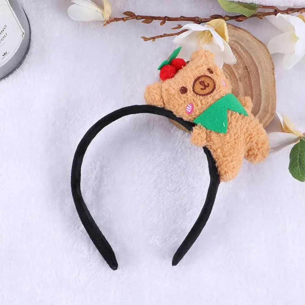 

Милая повязка на голову для девушек повязка на голову для мытья лица в Корейском стиле плюшевые повязки для волос с медведем женские обручи ...