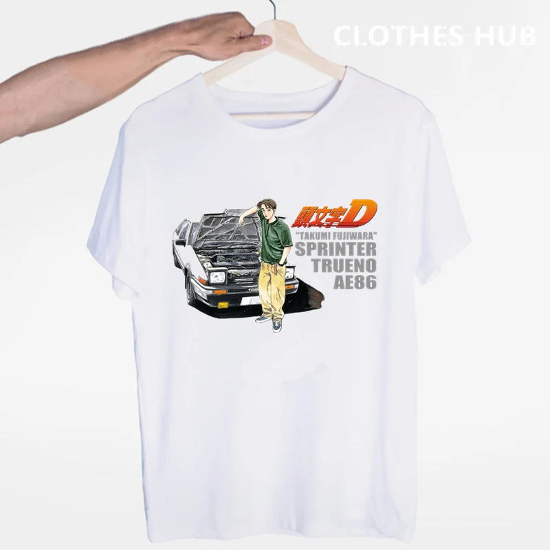 Футболка AE86 Initial D Homme мужская с круглым вырезом и короткими рукавами | Мужская