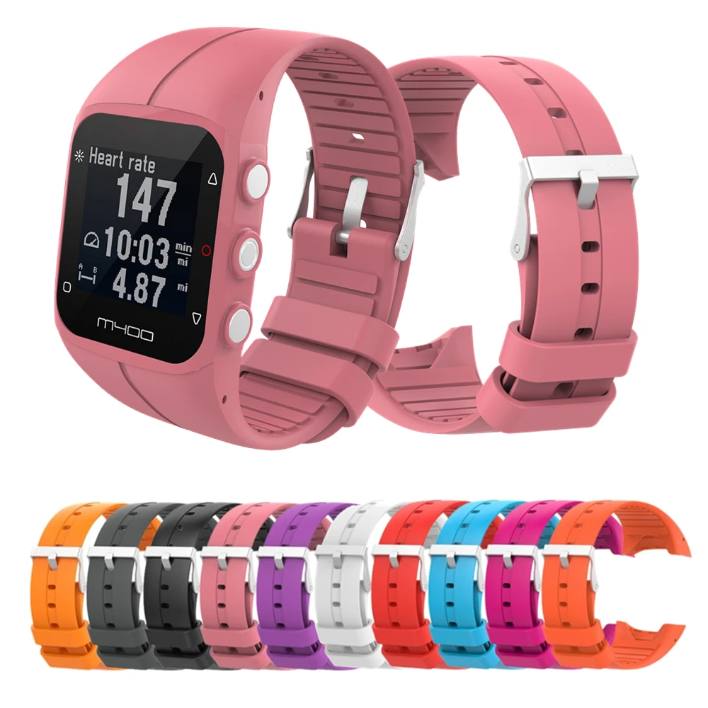 Силиконовый ремешок для смарт-часов 2 в 1 + ТПУ чехол с полным покрытием Polar M430 M400