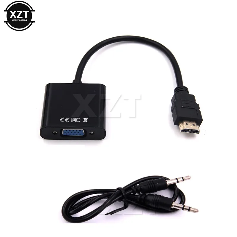 HDMI совместимый аудиоадаптер VGA штекер гнездо 1080p HD TV монитор тв для XBOX 360 PS3 с 3 5 мм