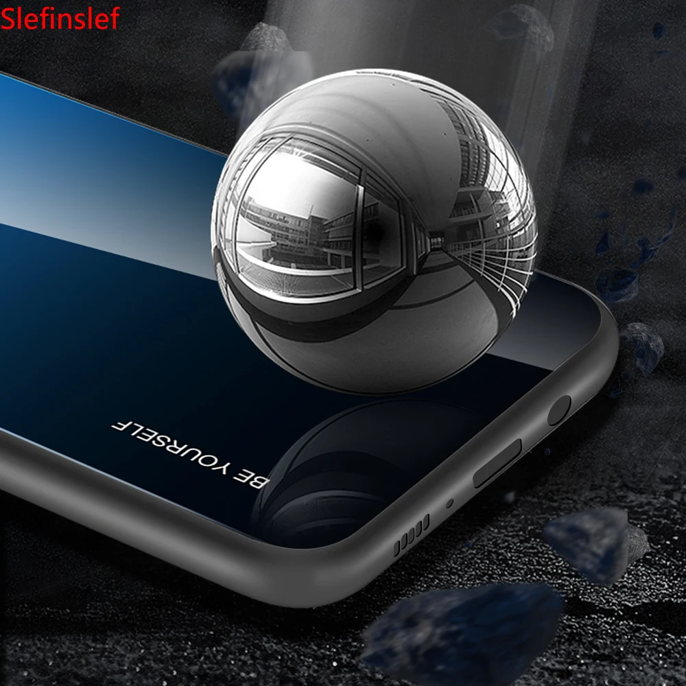 Градиентный чехол из закаленного стекла для Samsung Galaxy A51 A71 на SM A515F A715F A 51 задняя