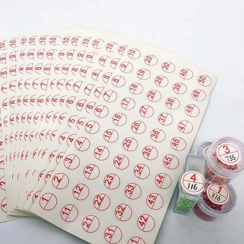 

5/10/15 Sheets Diamond Classification Storage Distinguish Label Stickers Diamond Painting Accessories Tool Box Sticker