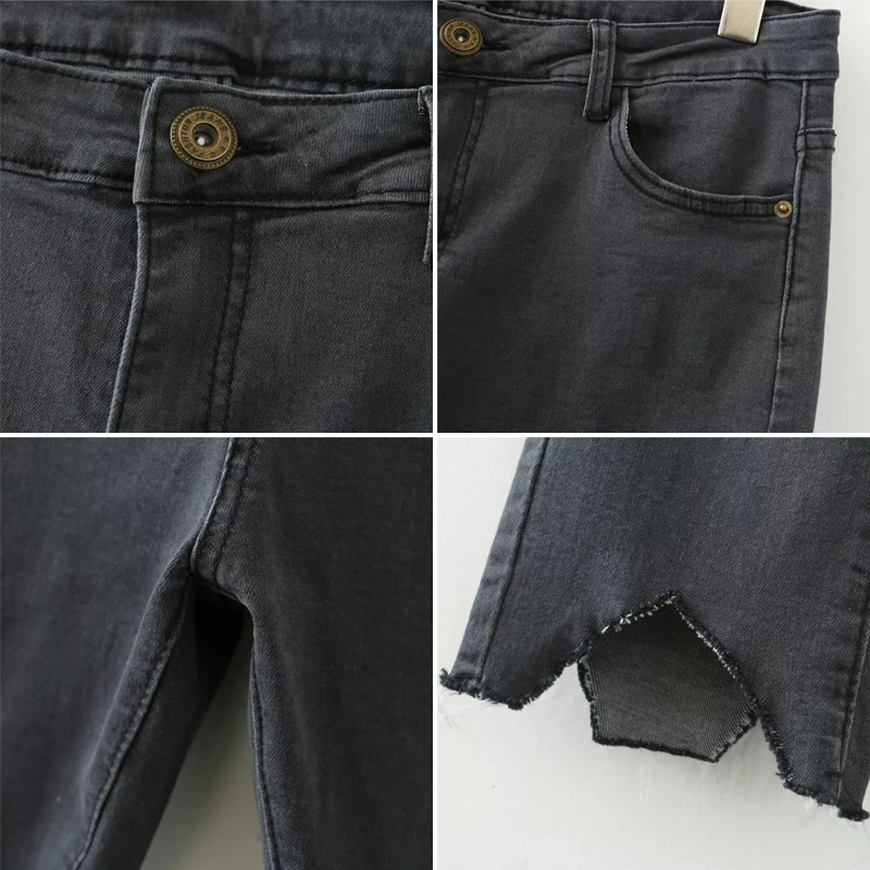 GOPLUS корейский стиль для женщин джинсы стрейтч большого Размеры с высокой талией