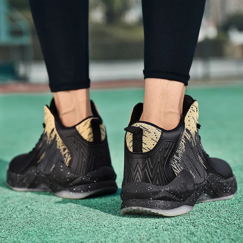 Мужская амортизирующая Баскетбольная обувь Flywire Мужские дышащие Ретро