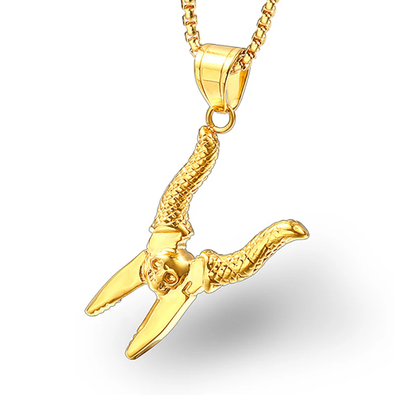 Мужская цепочка из нержавеющей стали с кулоном в виде черепа|Подвески| |