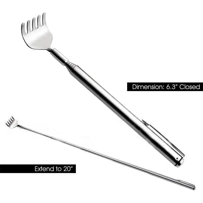 

Portable Adjustable Stainless Steel Pen Clip Back Scraping Crat Device Retractable Pock Et Scraping Crat Massage Set