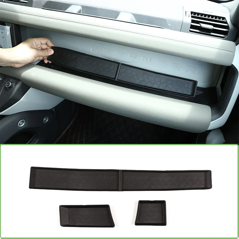 

Для Land Rover Defender 110 2020-2022 ТПЭ резиновая Автомобильная консоль коробка для хранения приборной панели противоскользящая подкладка автомобильн...