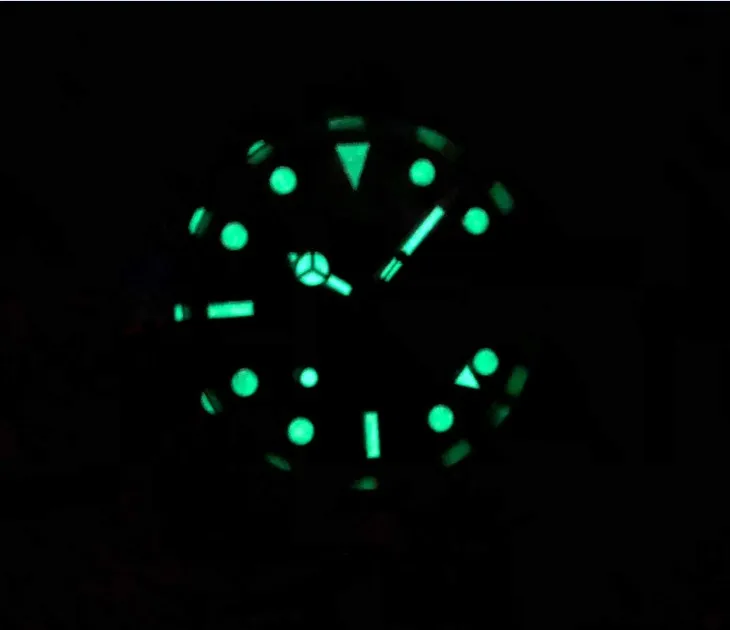 40 мм PARNIS GMT сапфировое стекло Черная Керамическая рамка Автоматическая