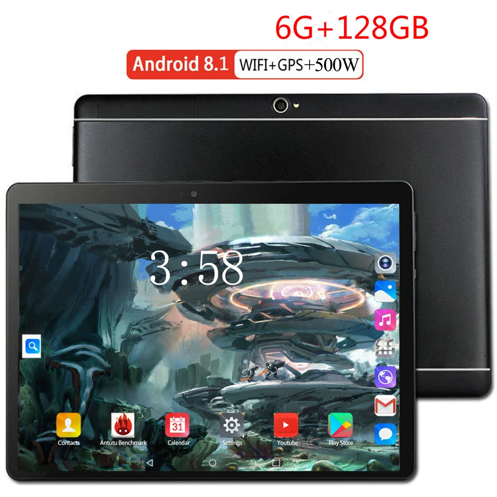 

2021 New 10 Inch tablet Android 8.0 Octa Core 6GB RAM 128GB ROM 4G FDD LTE Wifi 6000mAh GPS Phone Call Large Screen Tablet pc 10