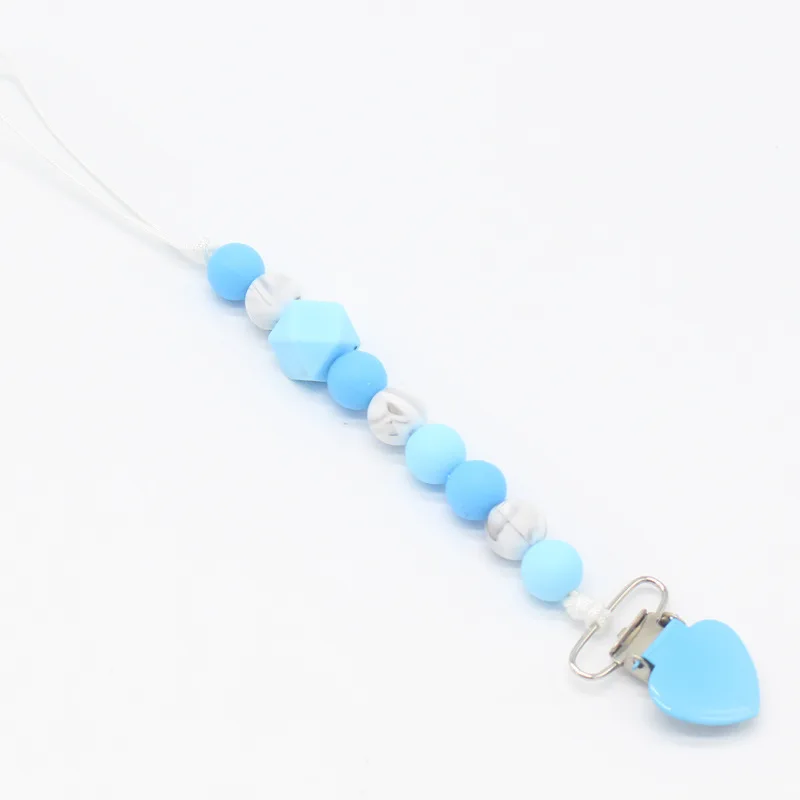 

Silicone Teething Pacifier Clips Beads Silicone Pacifier Chain Holder For Nipples Baby Chew Toys Dummies Plastic Infant Nipple