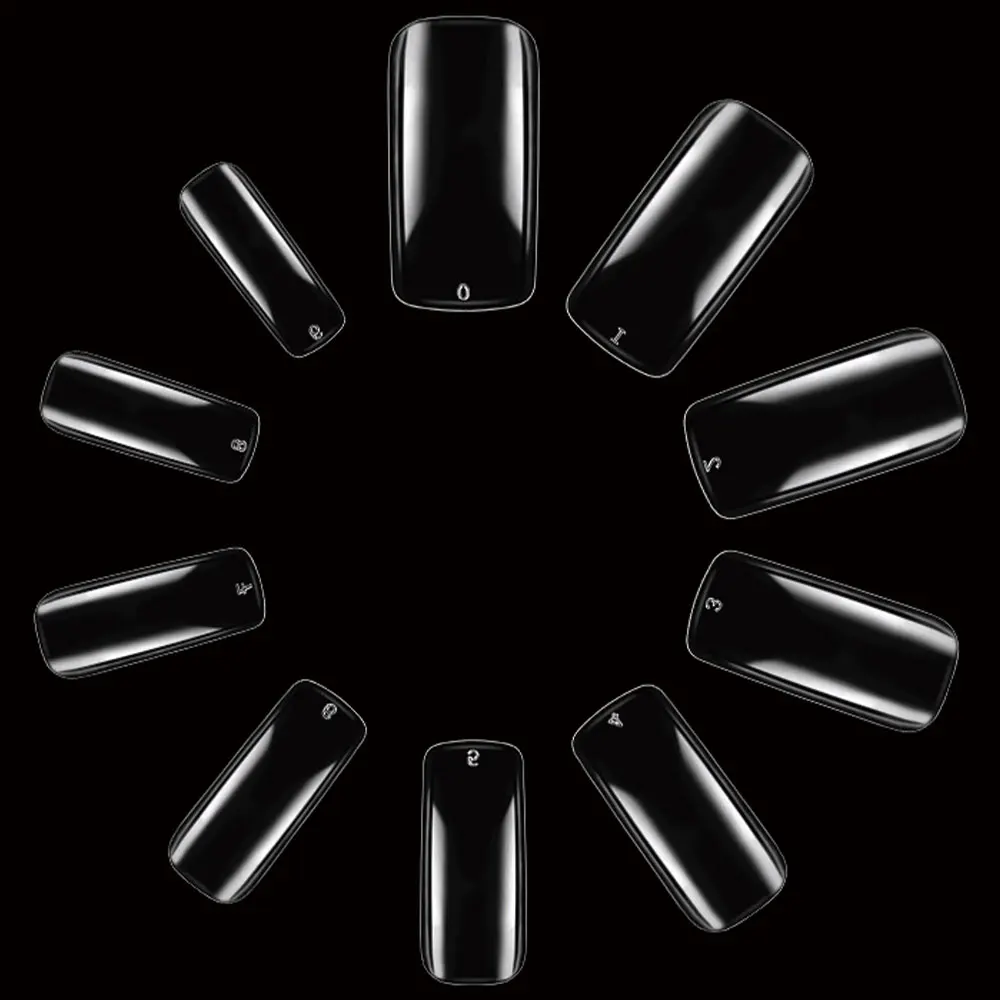 500 шт полное покрытие Искусственный акрил накладные ногти для пальцев ног советы