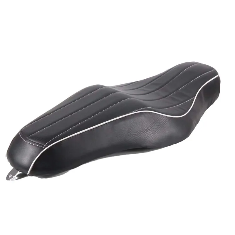 

For Harley Sportster 883 XL1200, MotorcycleModifica Black Driver+Passenger Two Up Sofa Seat Tour Seat Bench Rear Cushion