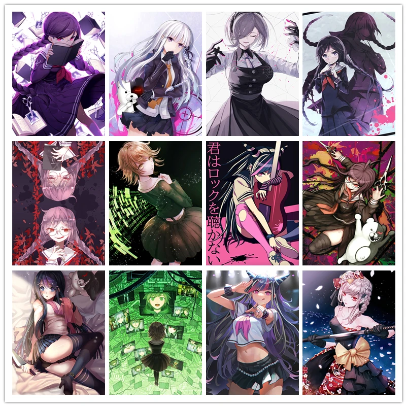 

5d Diy Diamond Painting Japanese Anime Manga Girls Full Square/Round Diamond Embroidery Handmade Cross Stitch Home Decoration