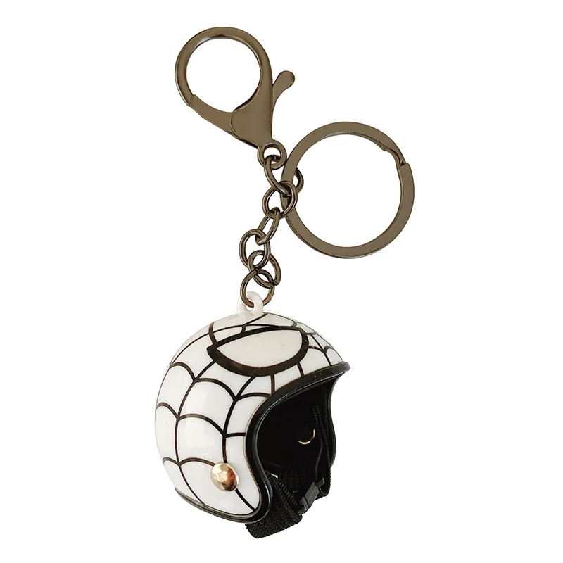 

Disney Marvel Motorcycle Helmets Key Chain Iron Man Spider-Man Cute Safety Helmet Car Keychain Bags Hot Key Ring Gift Wholesale