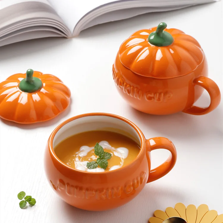 

Милая керамическая кофейная чашка с крышкой, бытовая креативная кофейная чашка ручной работы для завтрака, молока, дорожная чашка, посуда д...