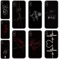 soft charge couple love phone case for iphones se 2020 se2 se 2 xr x xs 11 pro max 6 6s 7 8 9 plus for ipod touch 7 6 5 cover