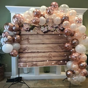 117Pcs Rose Gold Confetti Balloons Garland Kit Chain Chrome Metal Globos Helium Wedding Decorations 