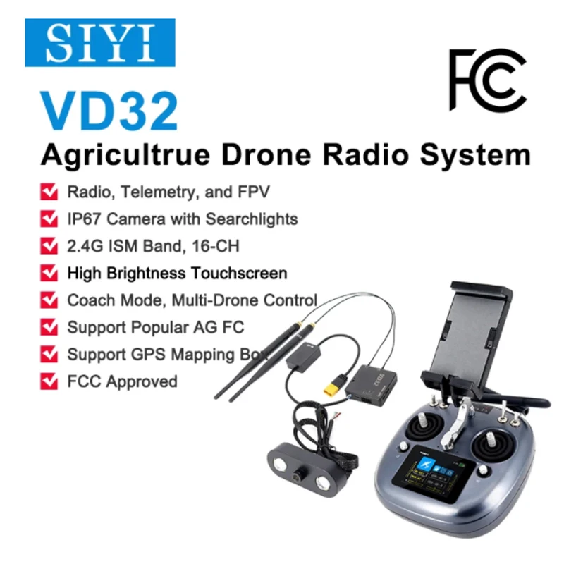 Видеопередатчик SIYI VD32 с пультом дистанционного управления и камерой FPV для