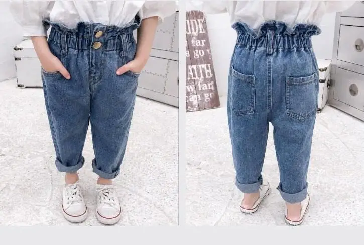 Весна Осень 2019 детская одежда повседневные джинсовые брюки карандаш для