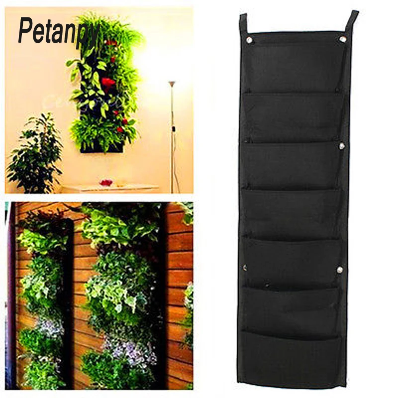 Вертикальный садовый настенный плантатор с 4/7 карманами цветочный горшок