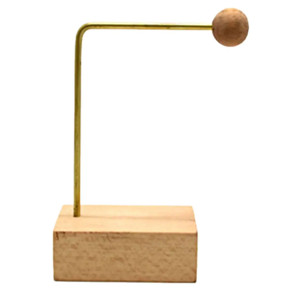 

Earrings Showing Stand Handmade Walnut Beech Craft Natural Steady Wooden Base Suitable for Business Showing and Home Decoration