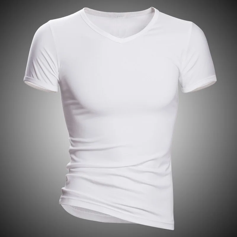 Мужская хлопковая футболка с коротким рукавом однотонная Повседневная Мягкая 2020