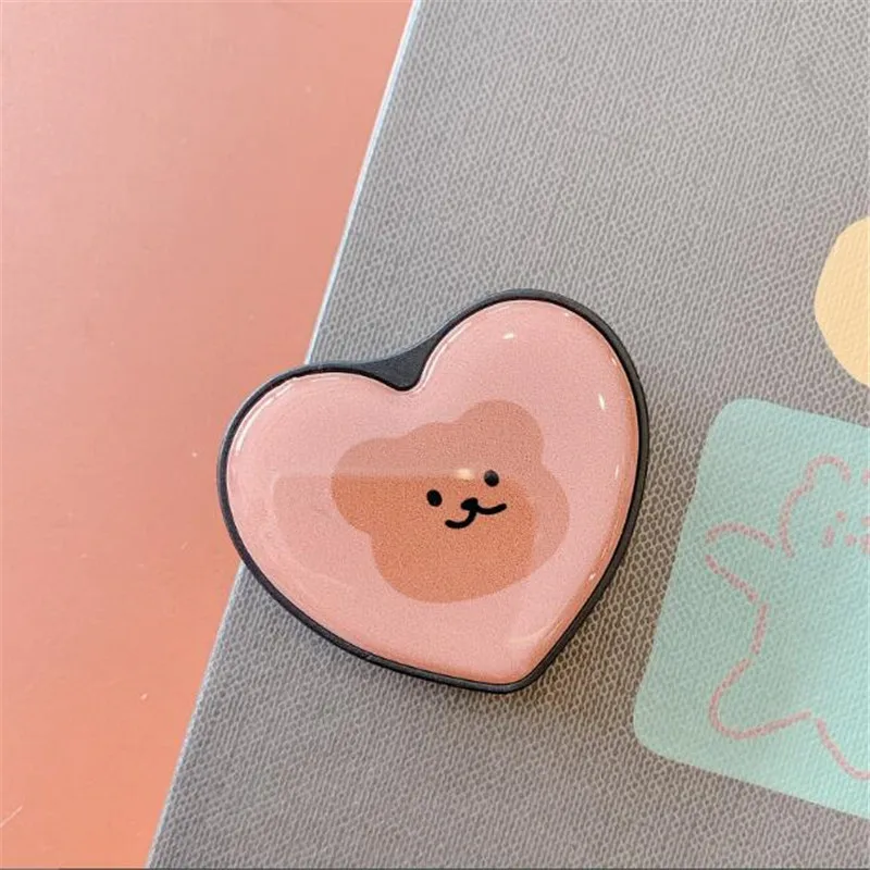 

Cartoon Cute Heart Bear Expanding Phone Holder Stand Grip Mount Phone Socket Fold Mobile Smartphone Pocket Desktop Stand Bracket