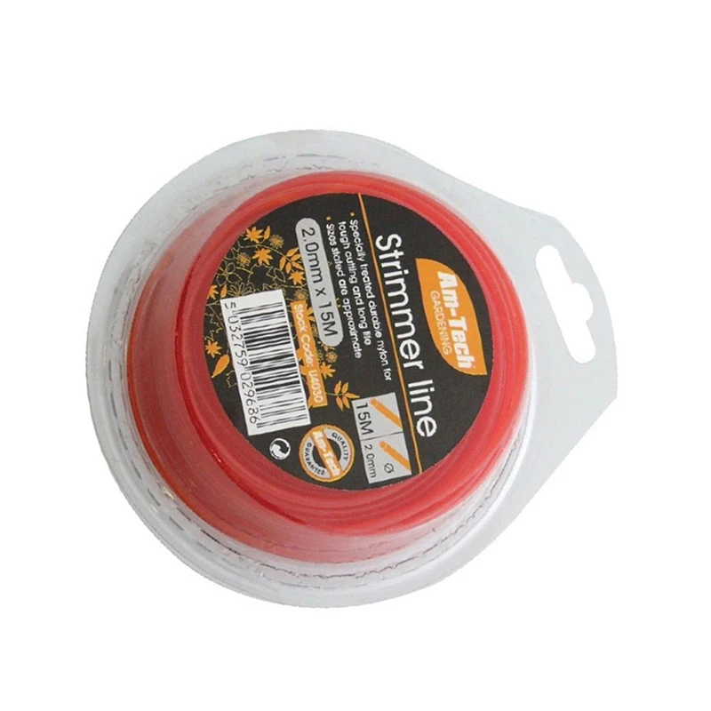 

15m*2mm STRONG Strimmer Line For Tough Cutting Nylon Wire Round String Medium Electric Trimmer Lawn Mower Accessory