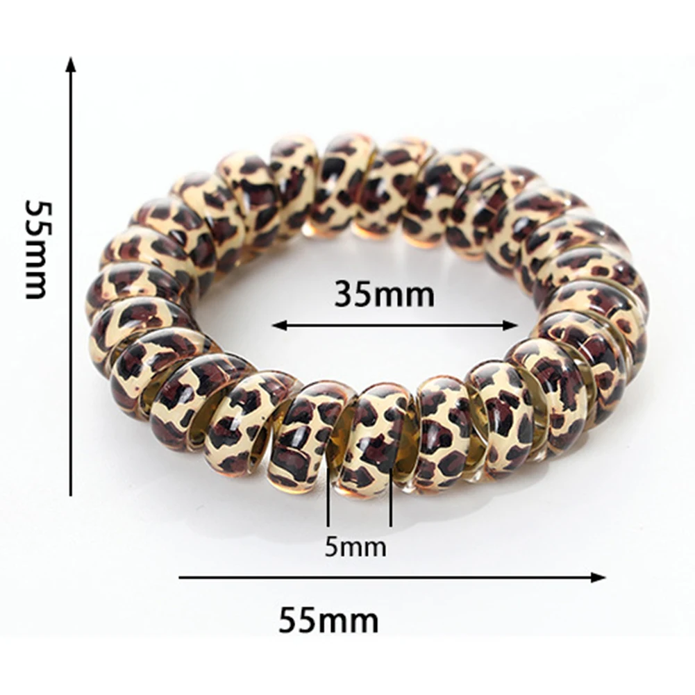 

1PC Leopard Hair Scrunchie Elastic Hair Bands Circle Spiral Hair Ties Women Girls Headwear Ponytail Holder Hair Accessories
