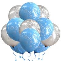 12inch snowflake latex balloons blue silver ballon christmas decorations helium air ball kids adults birthday party supplies