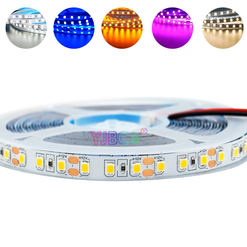 12V 24V 5m High Bright 120 LEDs/M LED Strip White/Warm White/Natural White/Red/Green/Blue 2835 SMD Flexible Lights Tape 8mm PCB