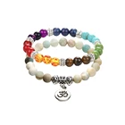 2021 Модные Ретро Геометрические руны OM для женщин и мужчин, бусины из натурального камня ручной работы, браслеты из бисера, манжеты, браслет для йоги, подарок