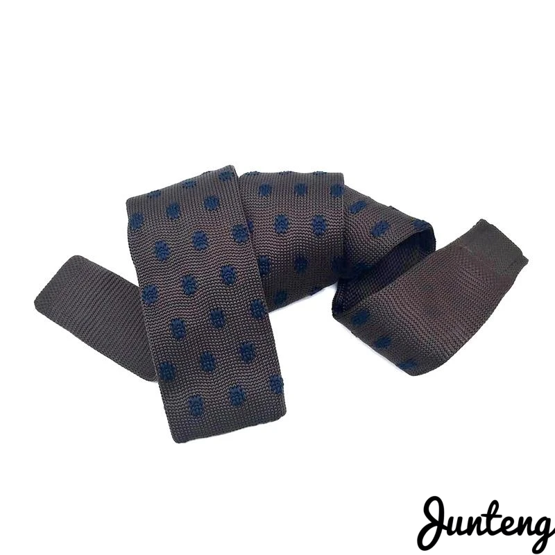 Модный мужской вязаный галстук Одноцветный Узкий Тонкий тканый простой |