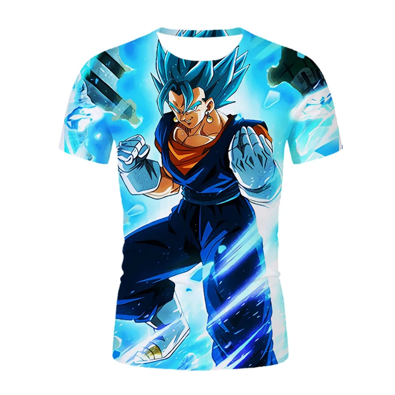 

2021New 3D T-shirt Dragon Ball Theme Top Fashion Cartoon Anime Boys and Girls Same Style Street Hip Hop T-shirts kid1-6XL
