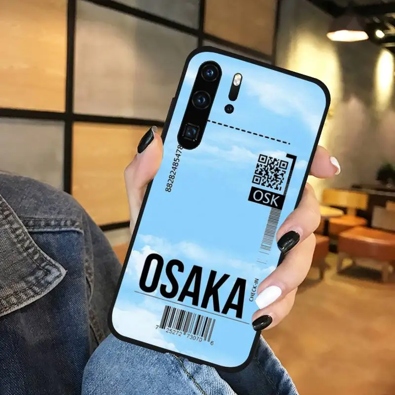 

Clouds Sky air Ticket Phone Case Funda For Huawei P9 P10 P20 P30 Lite 2016 2017 2019 plus pro P smart