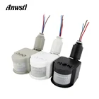 Светодиодный датчик движения 220 В 110 В Автоматический Инфракрасный 24 в 12 В PIR детектор движения настенный таймер Открытый 12 В сенсорный выключатель светильник