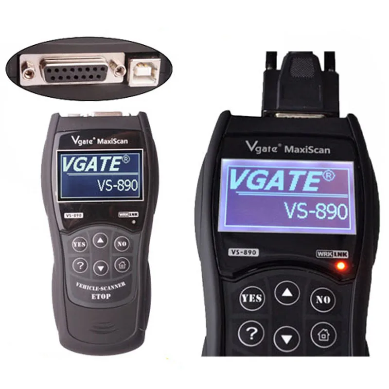 Профессиональный диагностический инструмент OBD2 EOBD VS890 MaxiScan Vgate OBD SCAN многоязычный