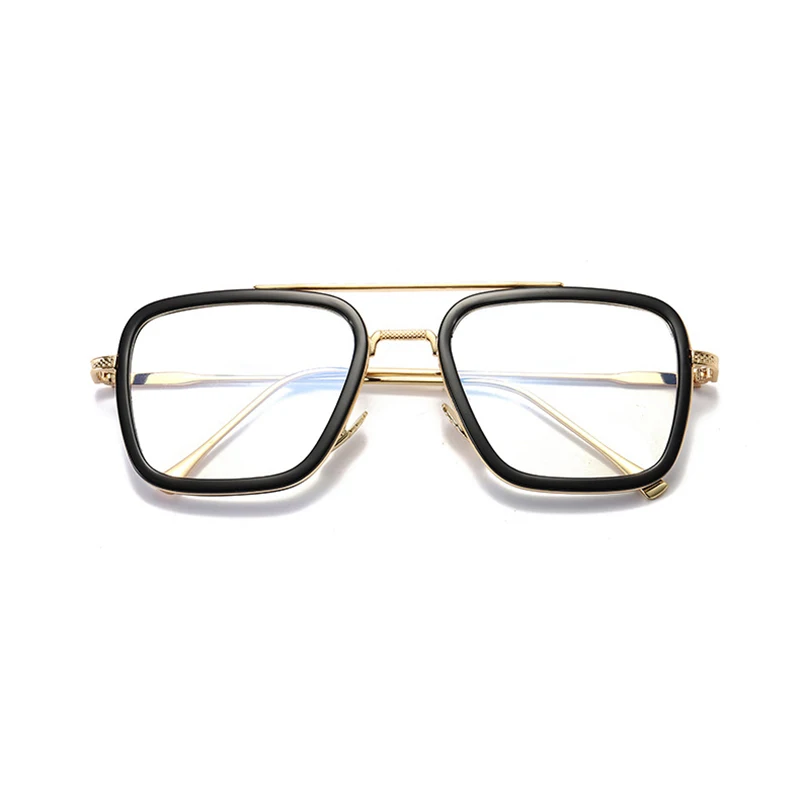 -1 0 ~-6 квадратные металлические очки для близорукости женские с двойным лучом