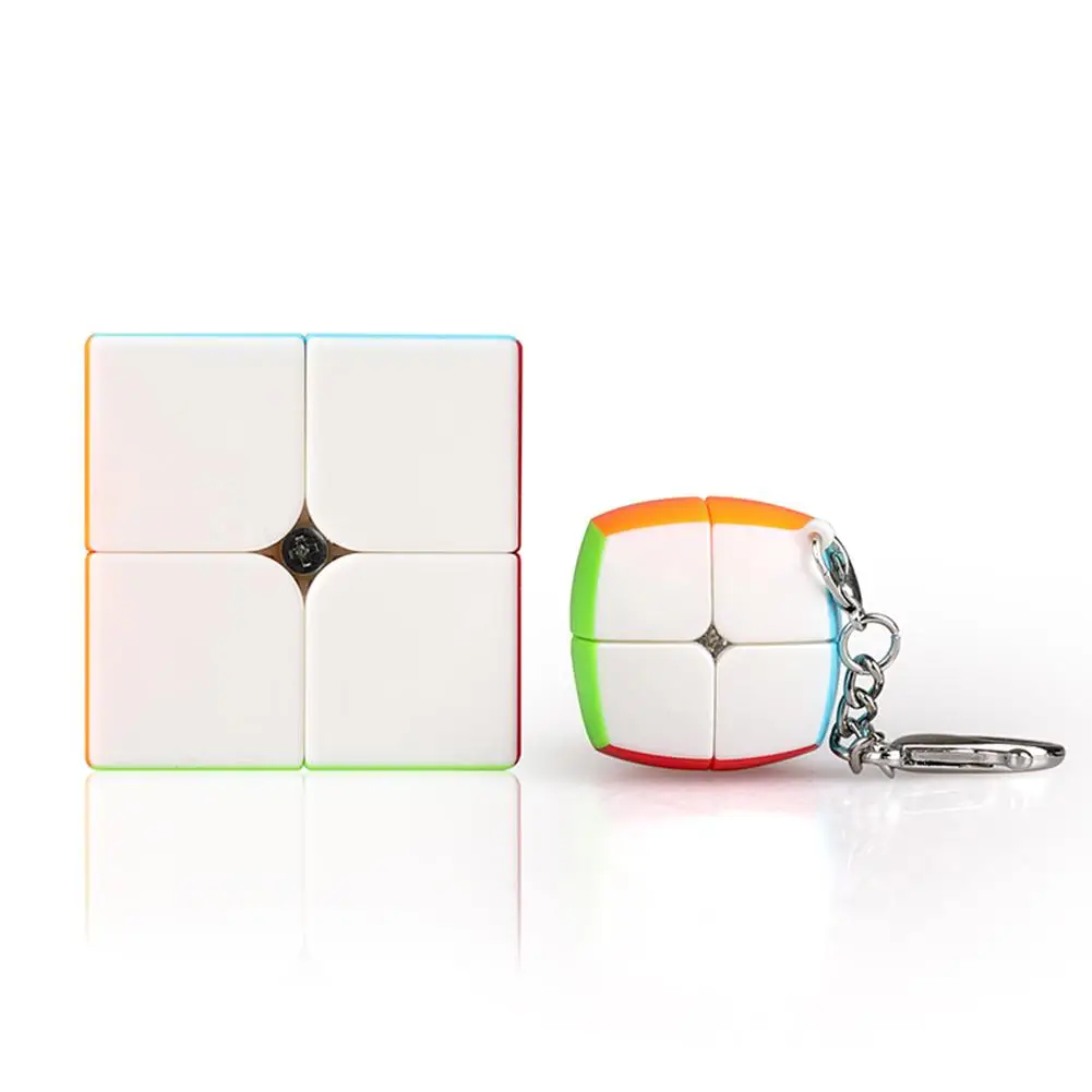 Qiyi Magic cube 2x2 кольцо для ключей Mini Pocket Speed Cube брелок-головоломка | Игрушки и хобби