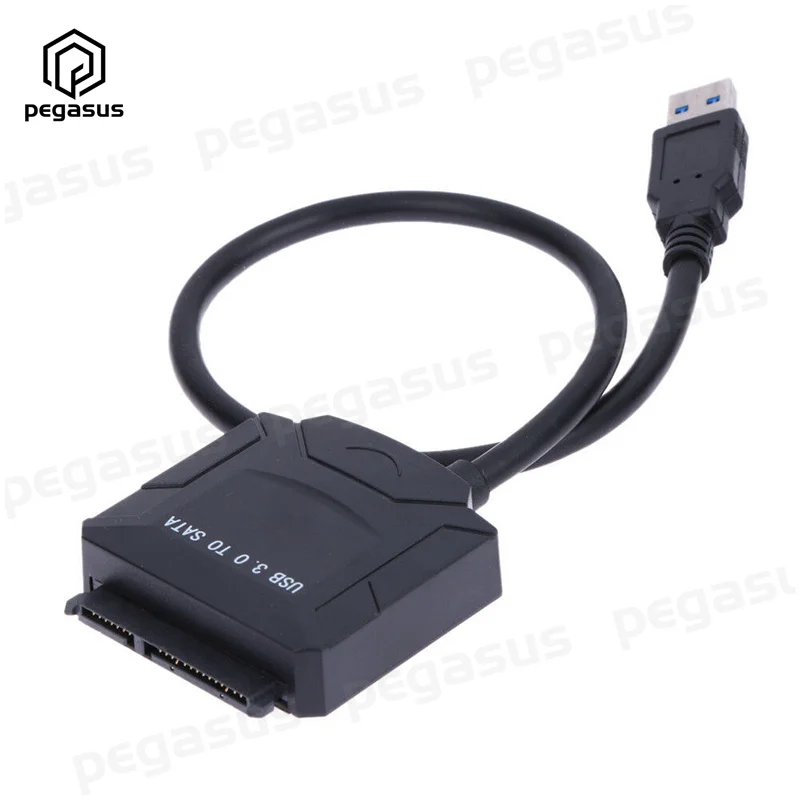 Переходник с USB 3 0 штекер на SATA 2 5 &quot22-контактный жесткий диск Драйвер адаптер +