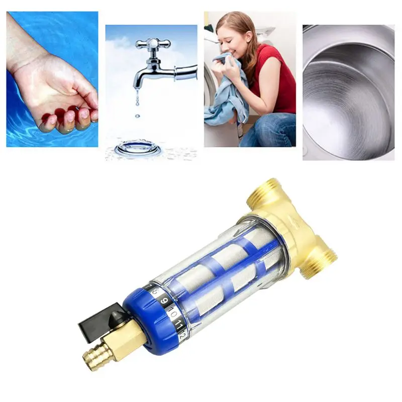 

Front Purifier Copper Pre-filter Backwash Water Filters Remove Rust Contaminant Sediment Pipe Tube