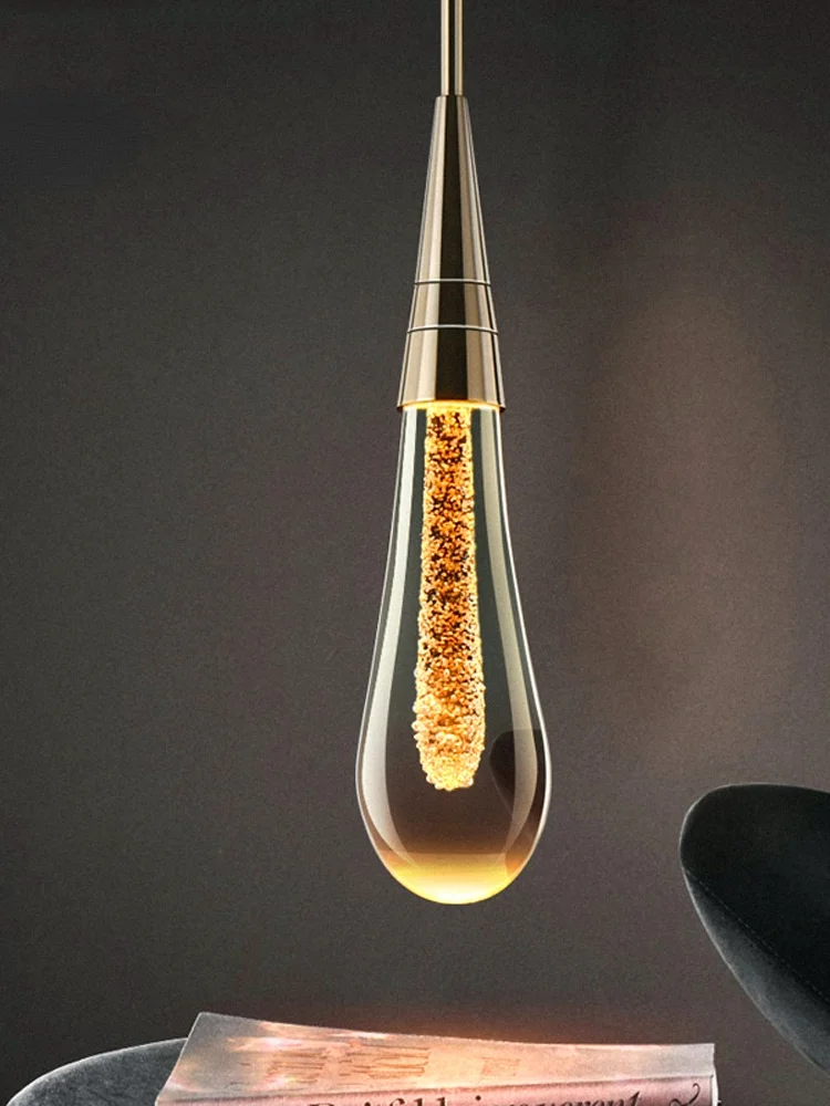 Luces colgantes de cristal LED modernas para decoración de interiores, lámpara colgante...