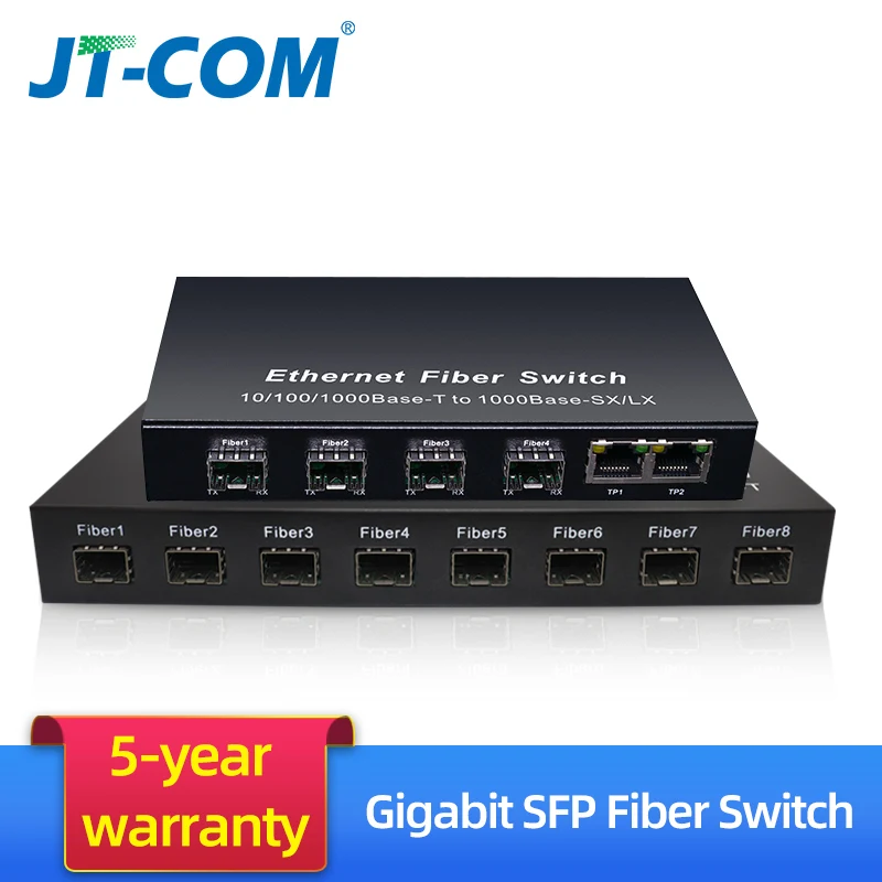 8G2E 8 слот sfp волокно 2 rj45 гигабитный коммутатор для интернет-сети 4G3E 4 sfp волокно 3 rj45 1000 м медиаконвертер волоконно оптический трансивер